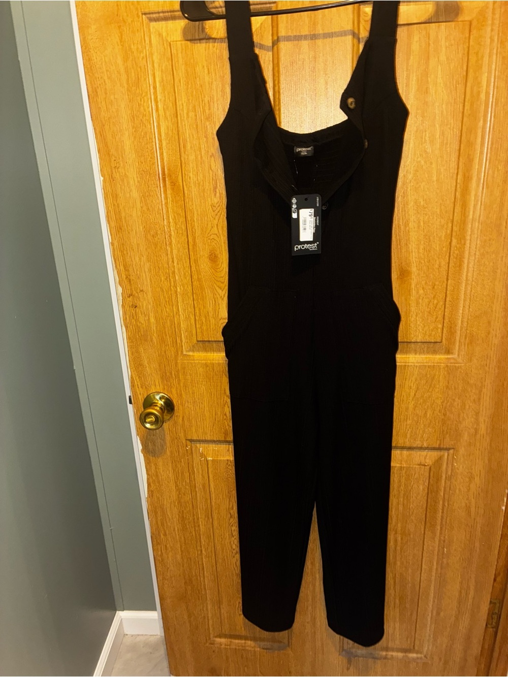 Protest Black Women's Jumpsuit with Wide Straps